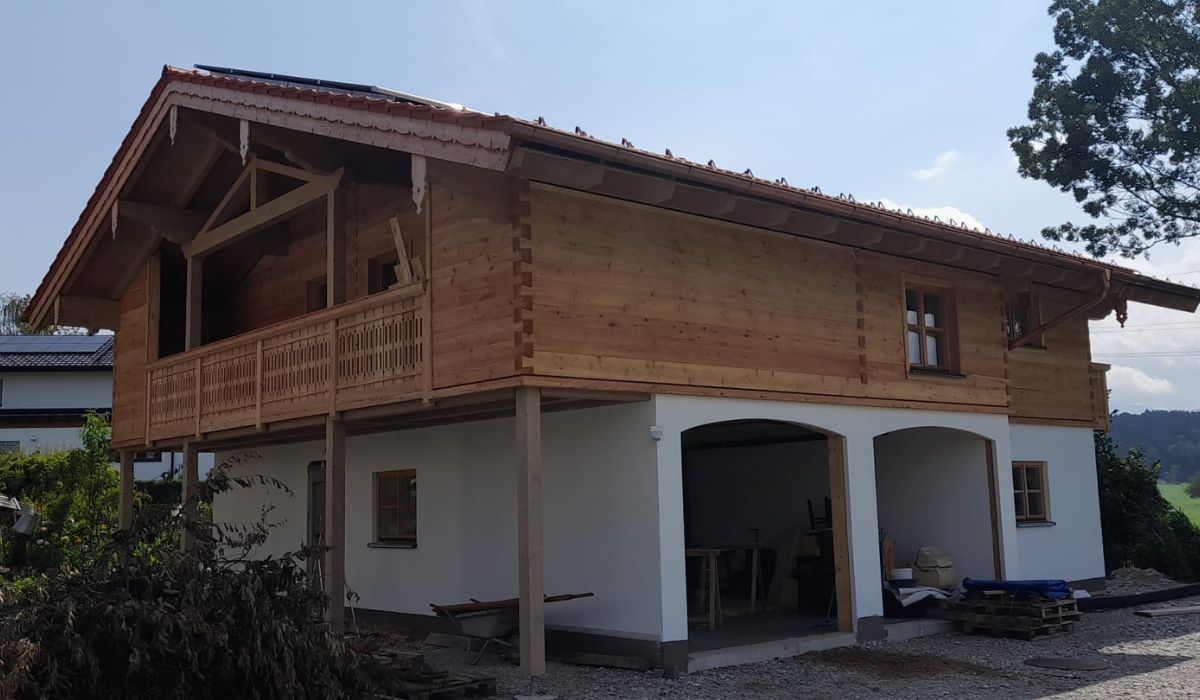 Balkon Außenverschallung Holz